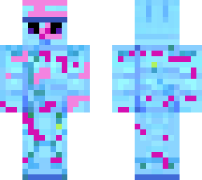 pink and blue golem