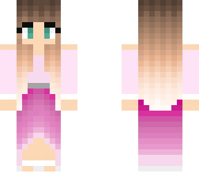 pink girl with faded dress