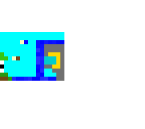 pixel art the waterfall