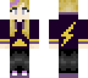 purple lightning girl