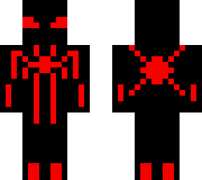 red and black spider man