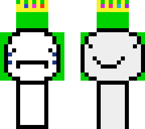 sad and happy dream with a crown