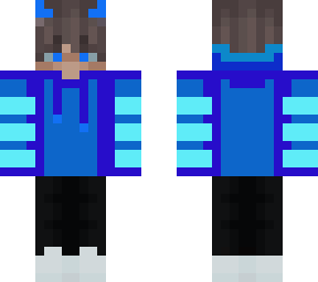 sweaty skin with devil horns (blue)