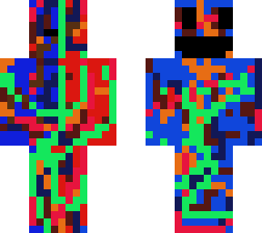 blue and red