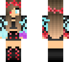 blue and red and purpule fier girl