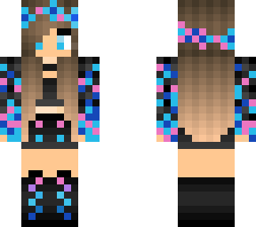 blue/pink flower crown girl