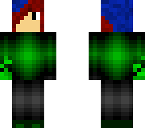 bluered hair green magic
