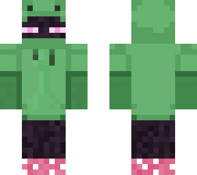 enderman in a frog hoodie.
