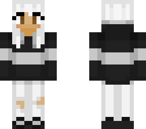 girl in black and white hoodie