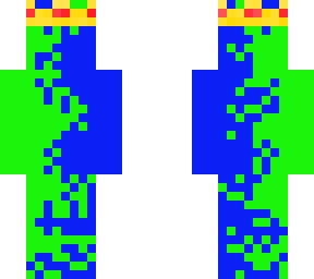 half green half blue king