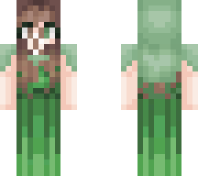middle age girl green