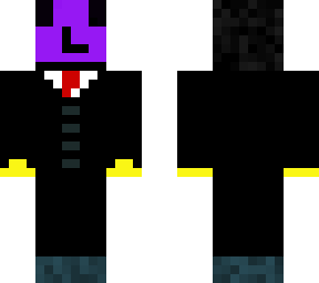 purple man in tuxedo