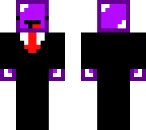 purple skeppy with suit