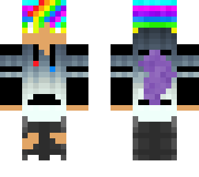 rainbow boy wolf