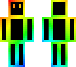 rainbow cartoon stickman