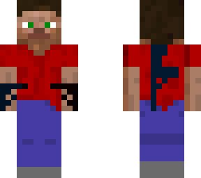 red steve with guns