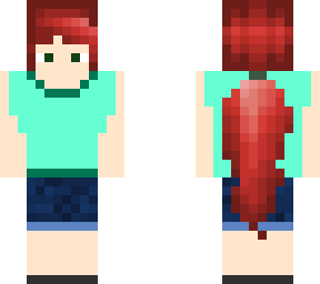summer girl with tank top- red hair