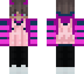 sweaty skin with vest (purple/pink)