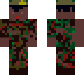 tattered africian army man