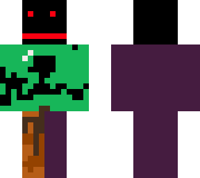 wither pants tree shirt devil face