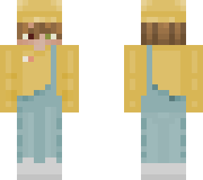 yellow teen in overalls