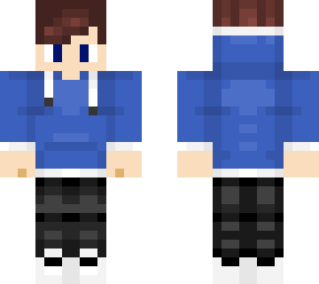 a guy in a blue hoodie