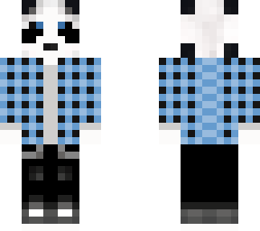 blue flannel panda