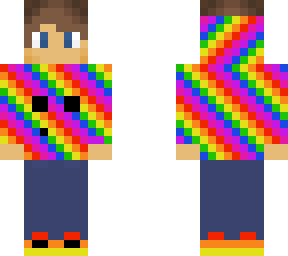 boy in rainbowslime shirt