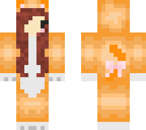 brown hair orange cat girl edit