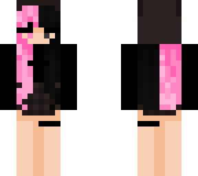 egilr, split pink hair