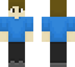man in blue shirt