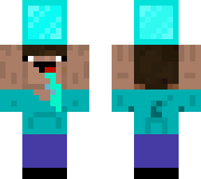 noob and diamond block