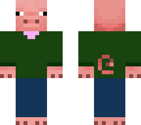 pig with green shirt