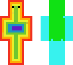rainbow cyan and lime