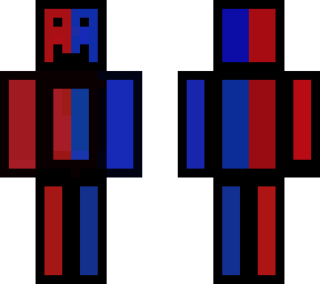 red and blue man