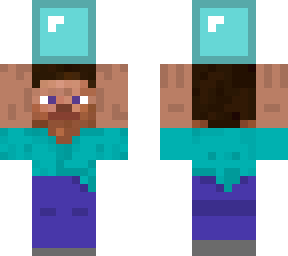steve holding diamond block