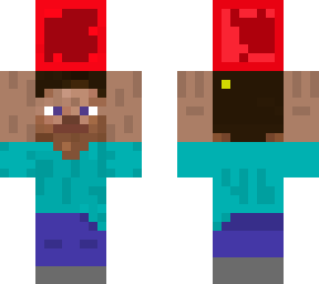 steve with redstone block