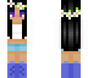white flower ( i put some hair in the front this time :d)