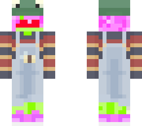 alien girl be frog overalls