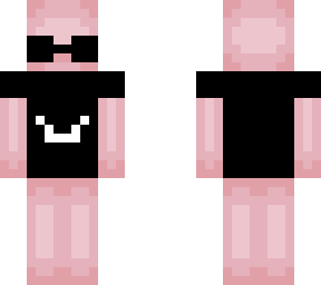 axolotl with black glasses and a black smile t-shirt