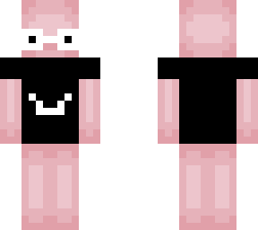 axolotl with glasses and a black smile t-shirt