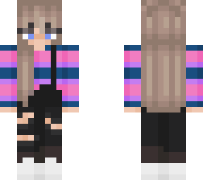 bi***ual (colors) edit of lookingsnazzys tri-colored striped girl
