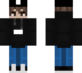 black hoodie kid(hat)