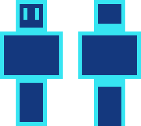 blue and cyan slime
