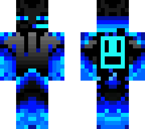 blue gamer enderman whith smileyly face