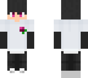 boy skin with pink flower