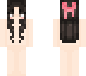 cute black hair girl template
