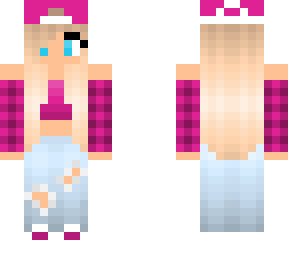 cute girl in pink checkered top