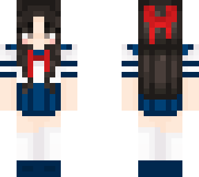 dark hair japanese school girl