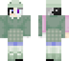 half female with black hair half i know species in frog outfit